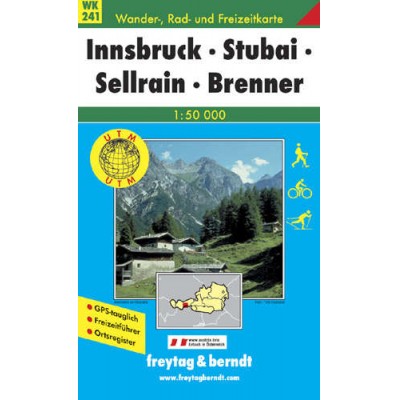 Freytag Innsbruck-Stubai turistatérképe