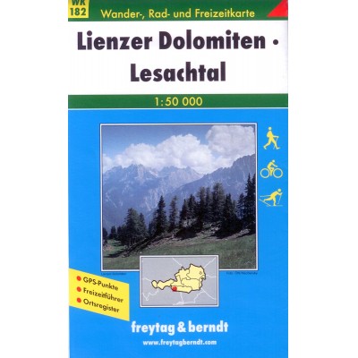 Freytag Lienzer Dolomiten Lesachtal turistatérképe