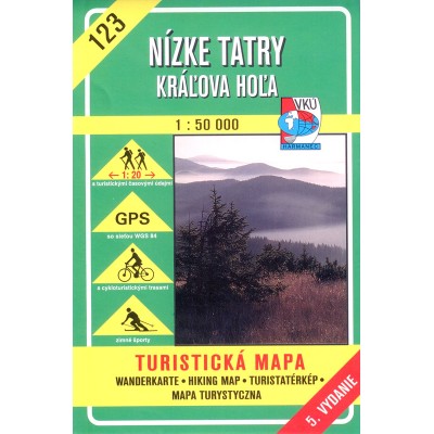 VKU Nizke Tatry Kralova Hola Alacsony-Tátra keleti szakasz, Király-hegy turistatérképe