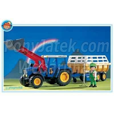 Playmobil-Traktor Pótkocsival