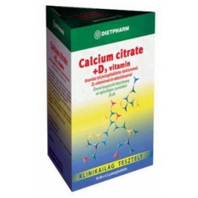 Dietpharm Calcium Citrate + D3 Vitamin pezsgőtabletta