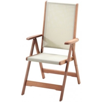 Karfás kerti szék, 5 pozíciós (textil ülőrésszel)