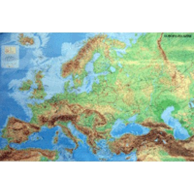Európa felszíne 1 : 8 300 000 - Falitérkép