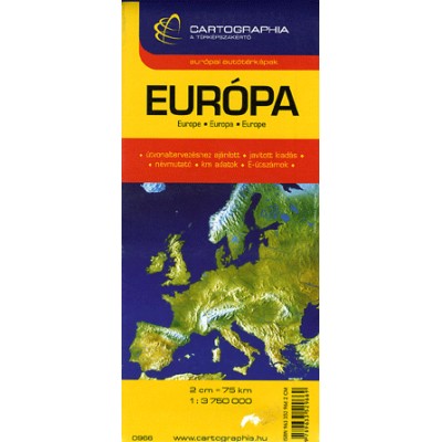Európa / Europe 1 : 3 750 000 - Autótérkép