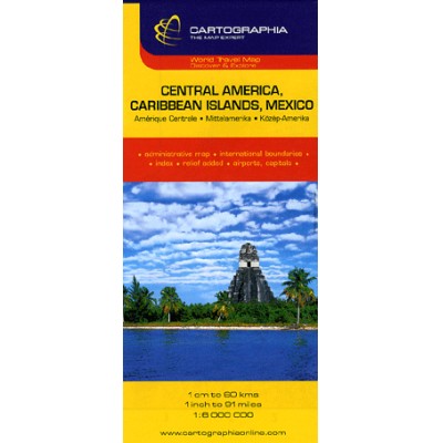 Közép-Amerika, Karib-szigetek, Mexikó / Central America, Caribbean Islands, Mexico 1 : 6 000 000 - Országtérkép (külföld)