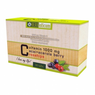 C-vitamin 1000mg +Acai+Rosehips