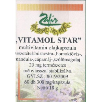 Zafír Vitamol Star Multivitamin olajkapszula (60db-os)