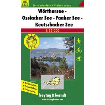 Freytag & Berndt Wörther See, Ossiacher See, Faaker See, Keutschacher See turistatérkép