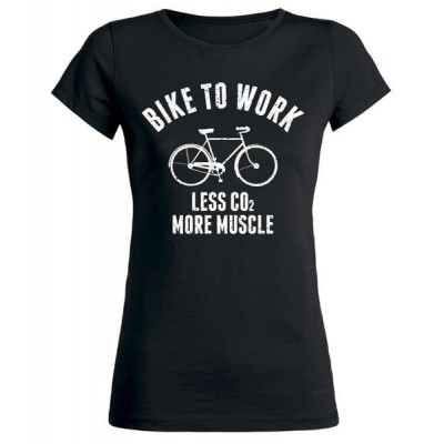 Cycling People Bike To Work női rövid ujjú organikus pamut póló