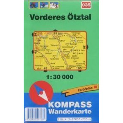 Kompass Vorderes Ötztal turistatérkép